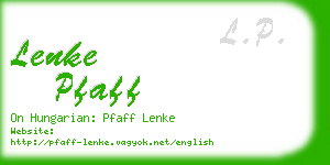 lenke pfaff business card
